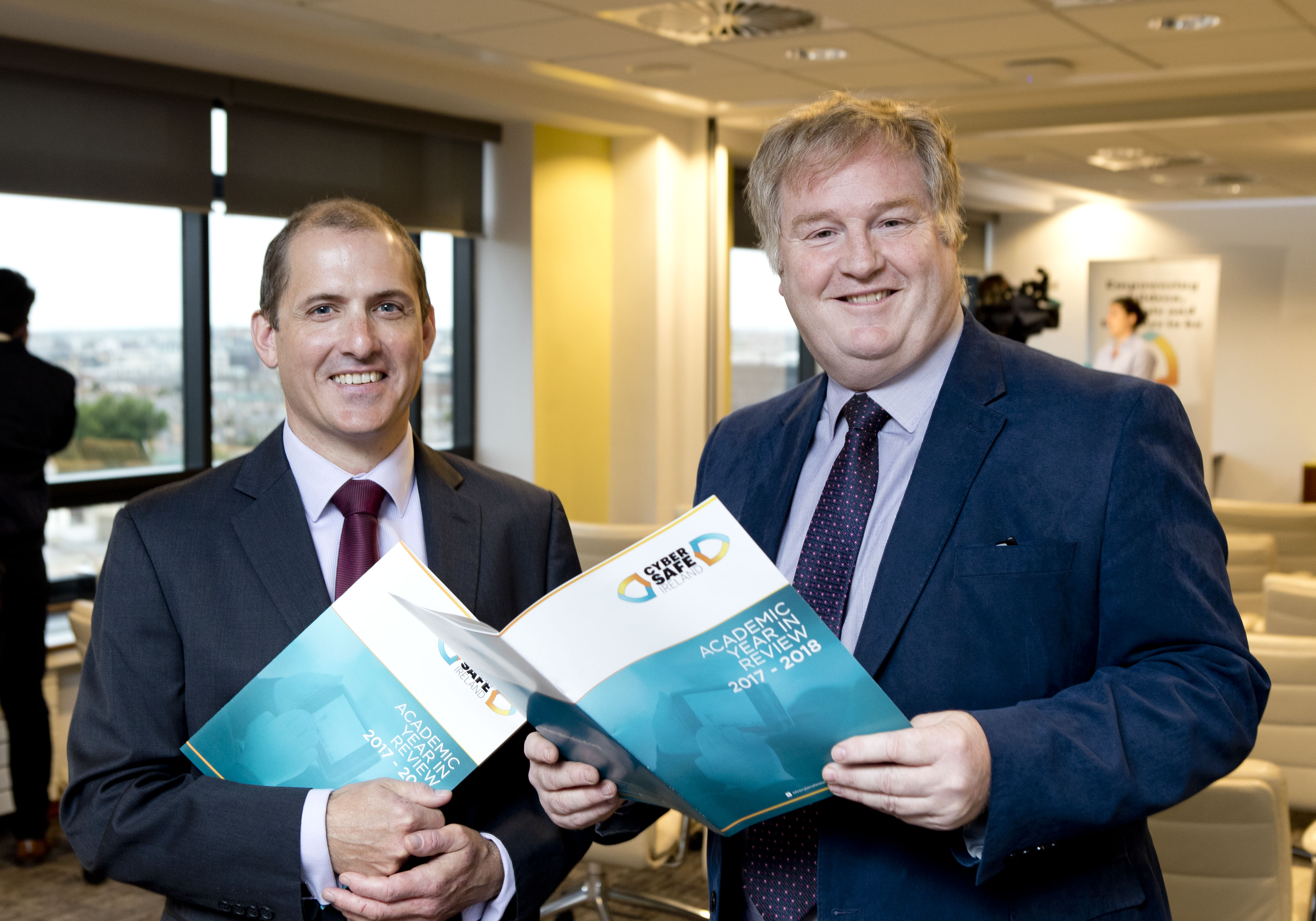 EY's Hugh Callaghan and Cormac Kelly support the launch